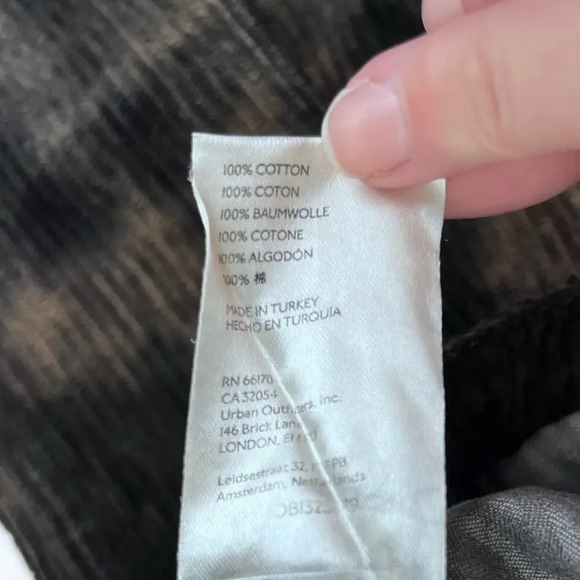 Free People Reese Pitched Straight Corduroy Pants Tie Dye Brown Tan 27 - Picture 6 of 10